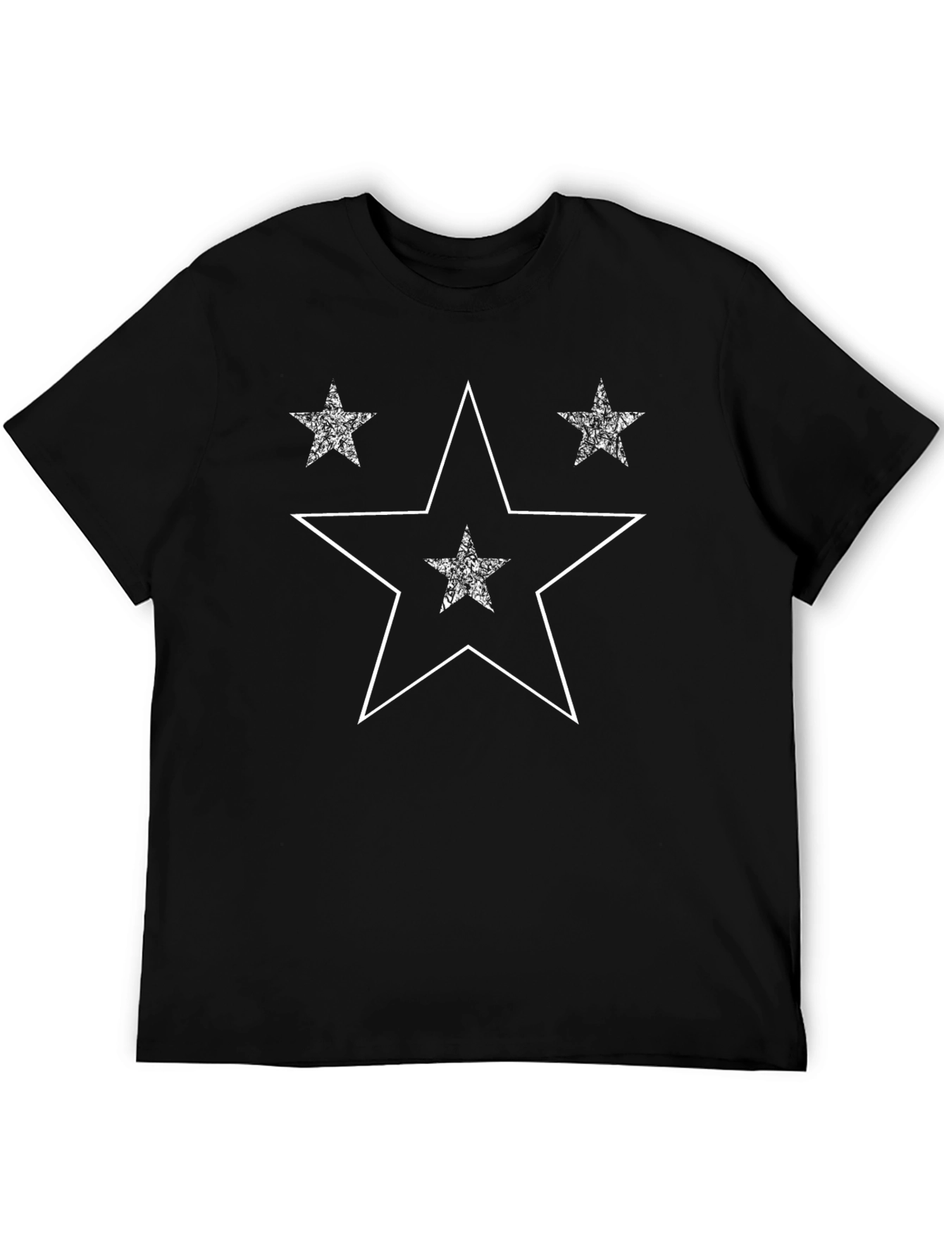 Star Graphic Black Cotton T-Shirt