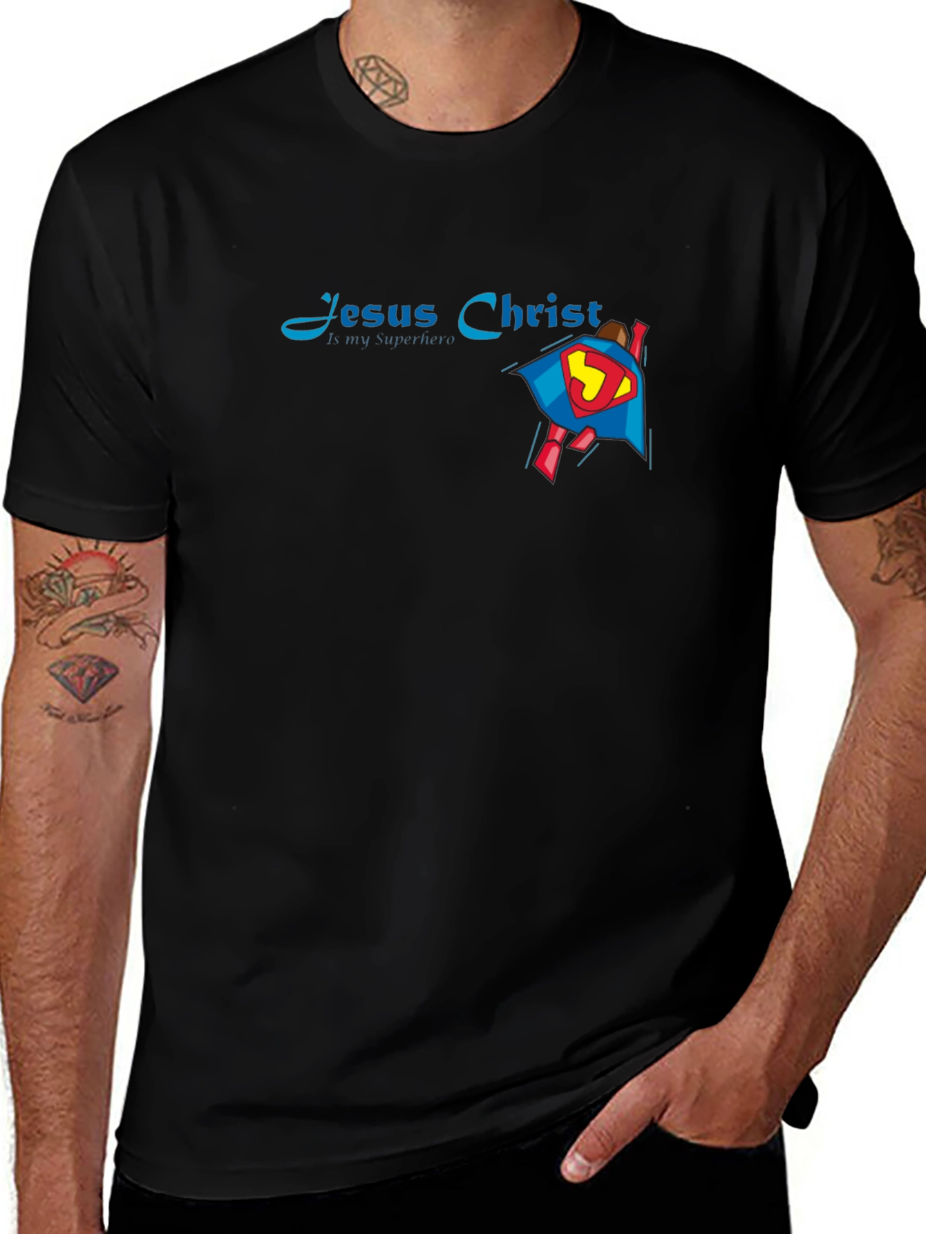 Jesus Christ My Superhero Graphic T-Shirt