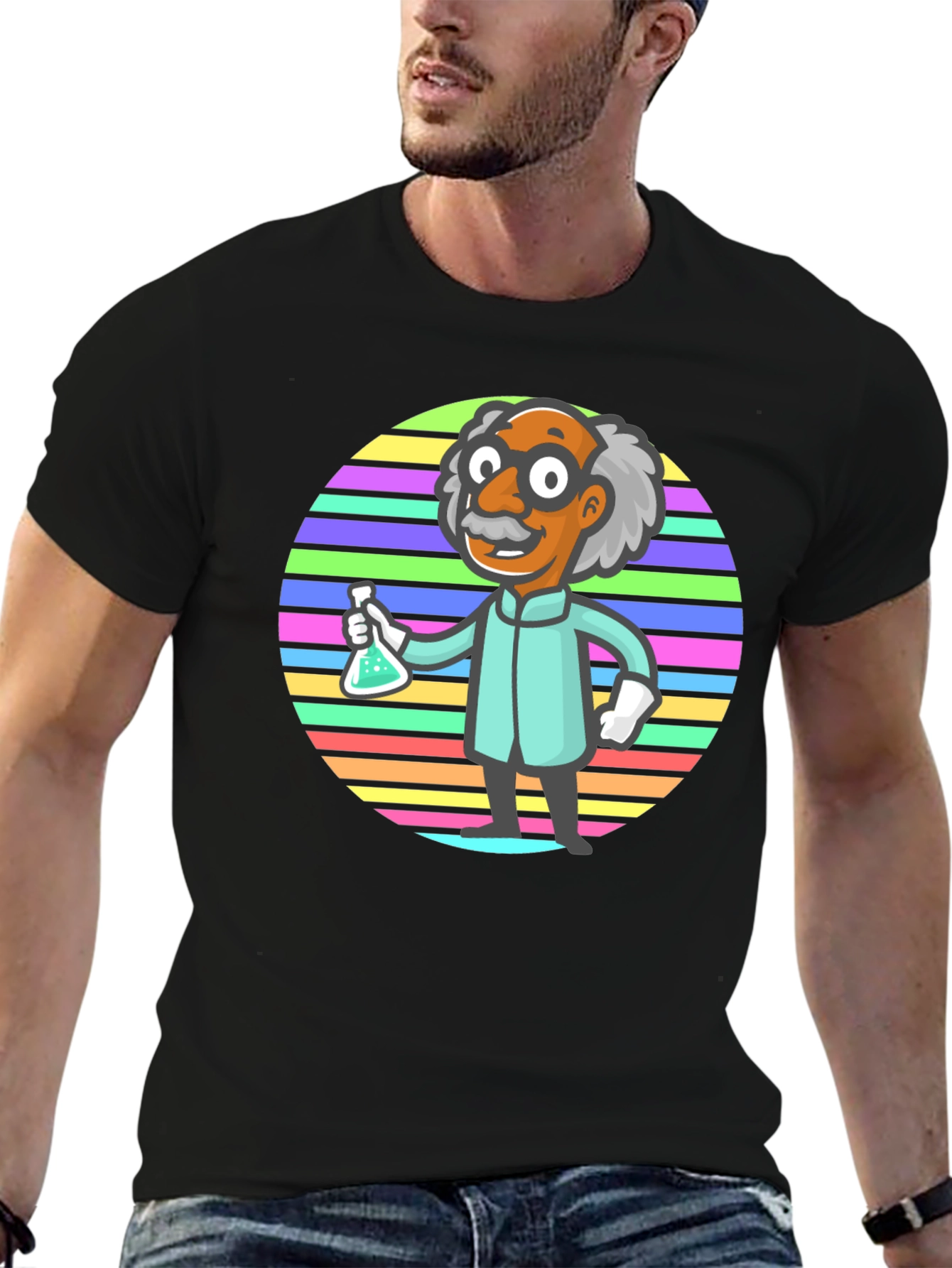 Scientist Graphic T-Shirt - Funky Retro Design