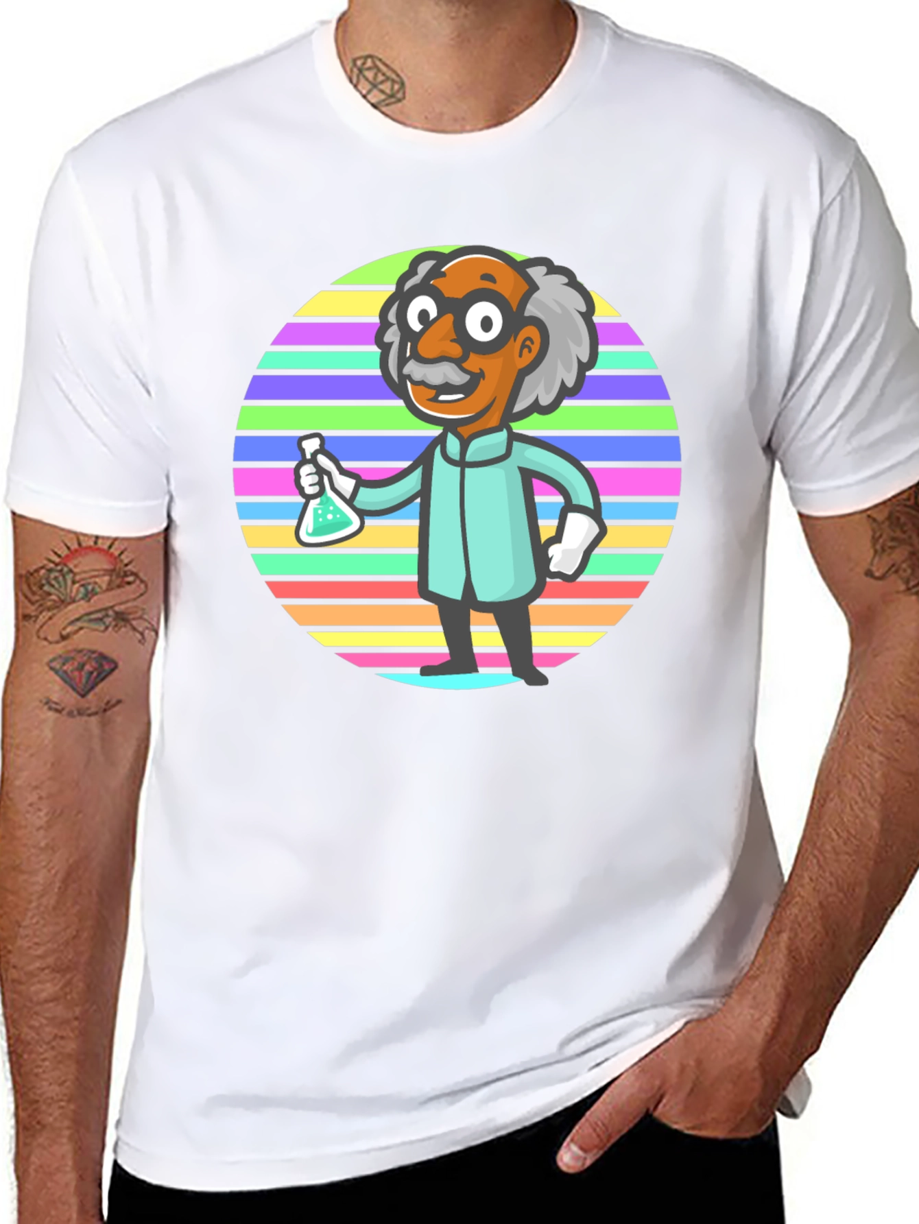 Scientist Graphic T-Shirt - Funky Retro Design