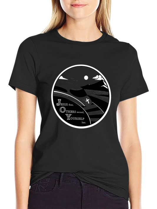 JOY Graphic Tee - Jesus Others Yourself - Black Crew Neck