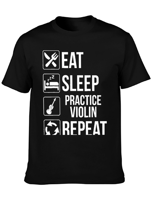 Eat Sleep Violin Repeat T-Shirt - Musician Gift