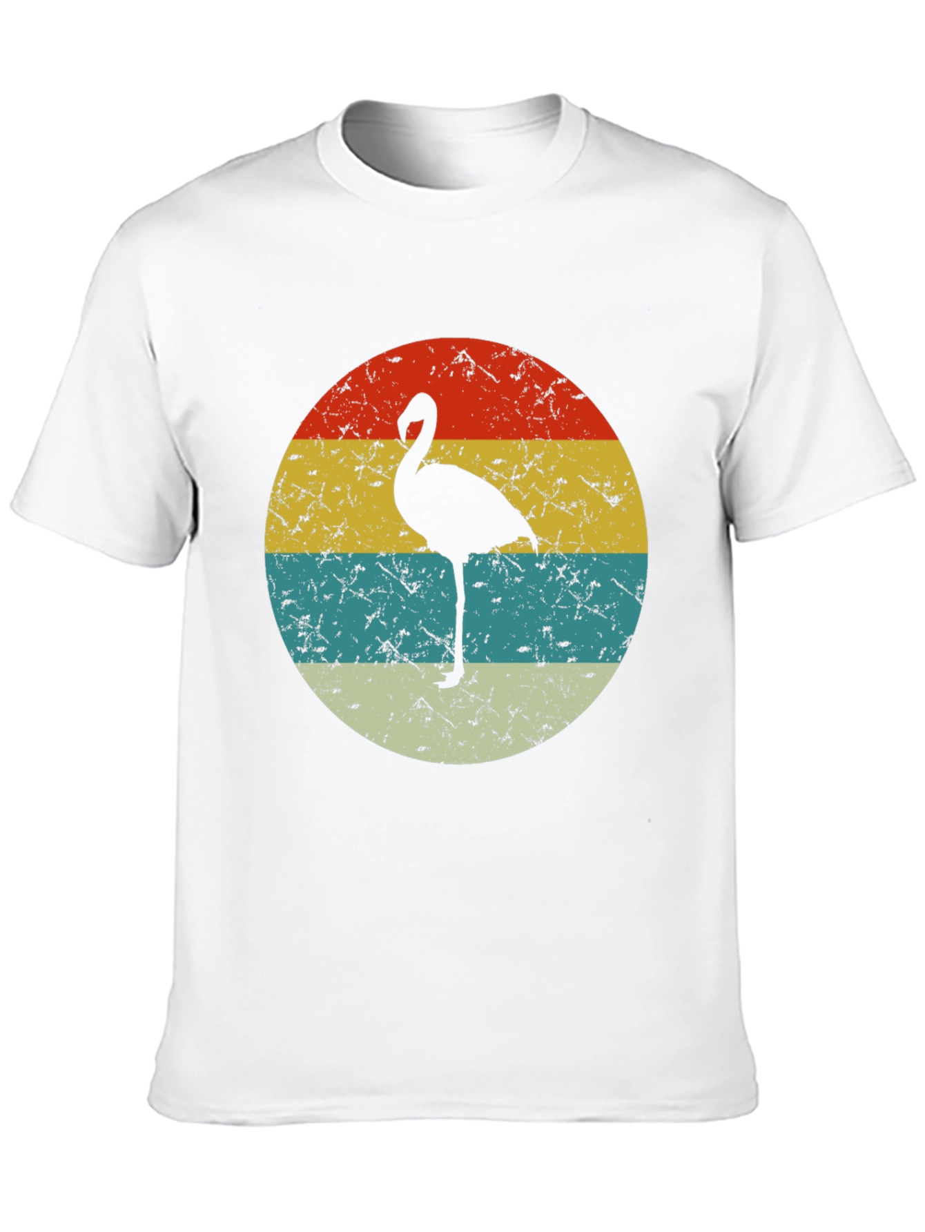 Retro Flamingo Graphic T-Shirt - Black