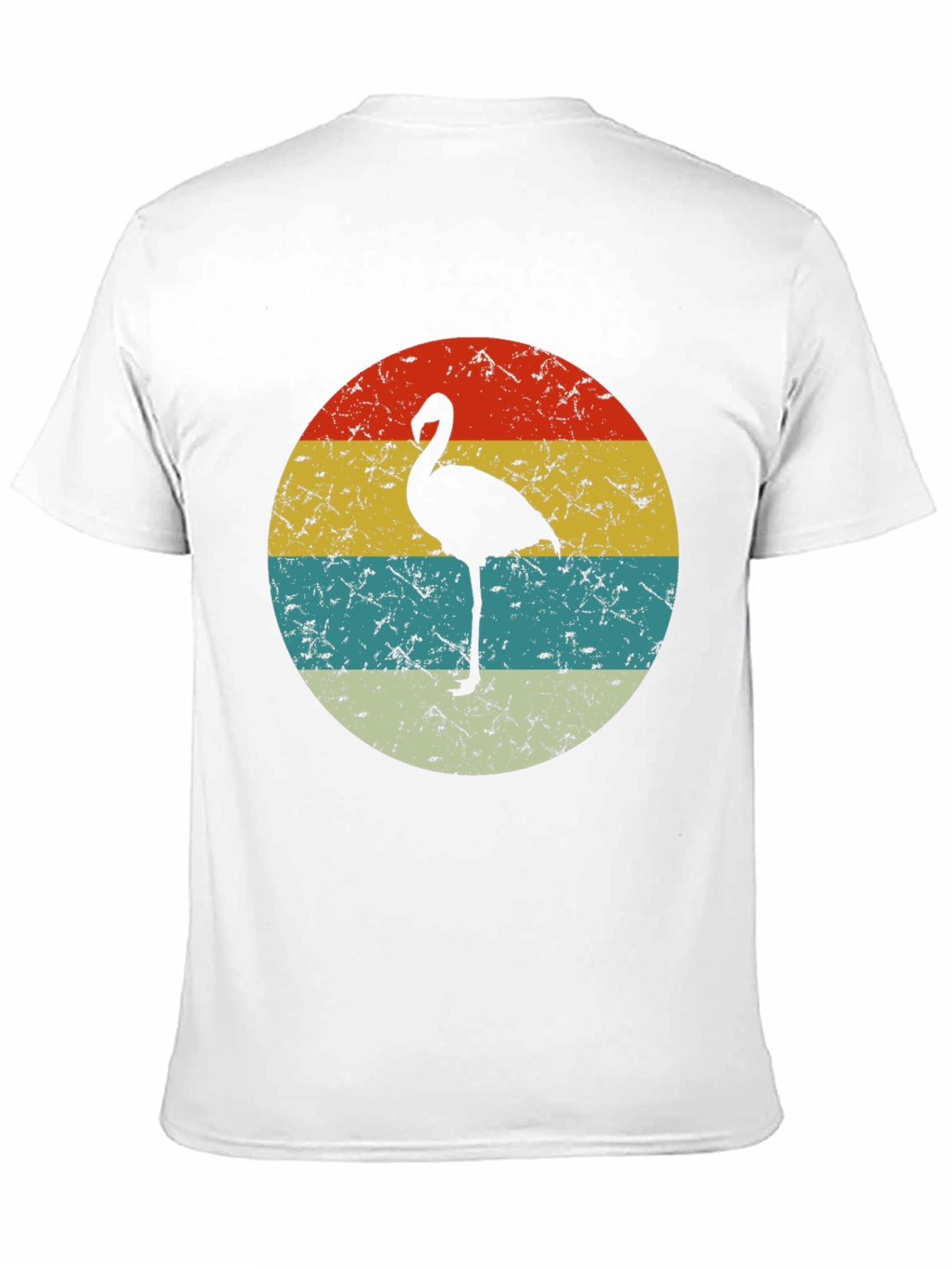 Retro Flamingo Graphic T-Shirt - Black