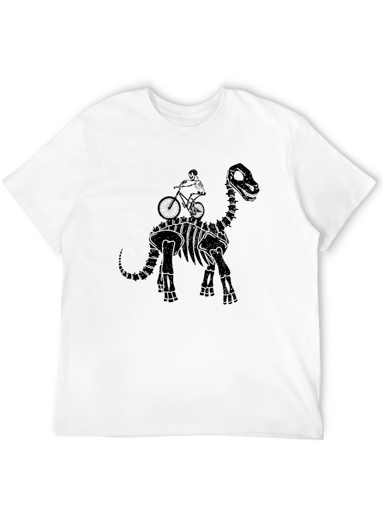 Skeleton Riding Dinosaur T-Shirt
