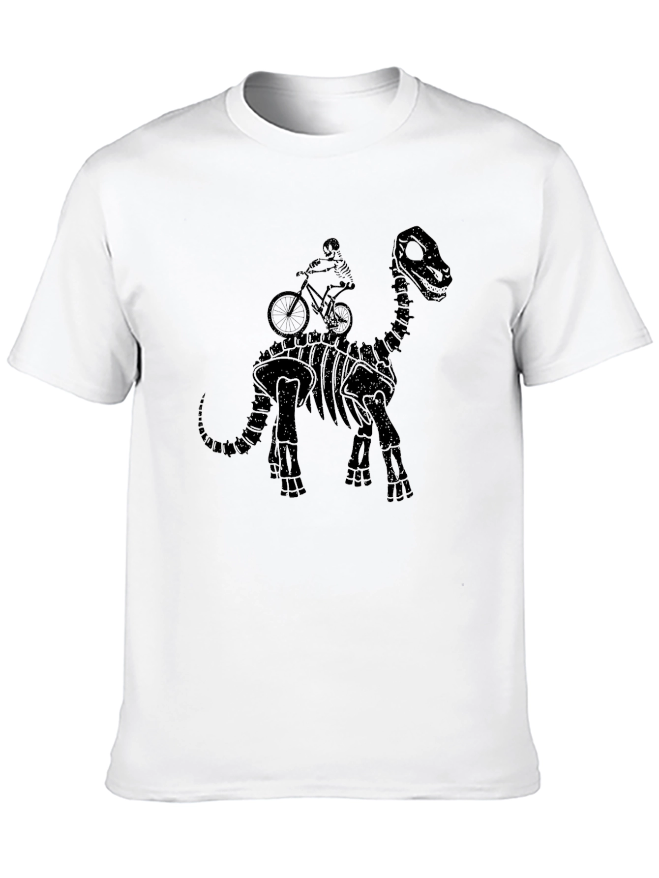 Skeleton Riding Dinosaur T-Shirt