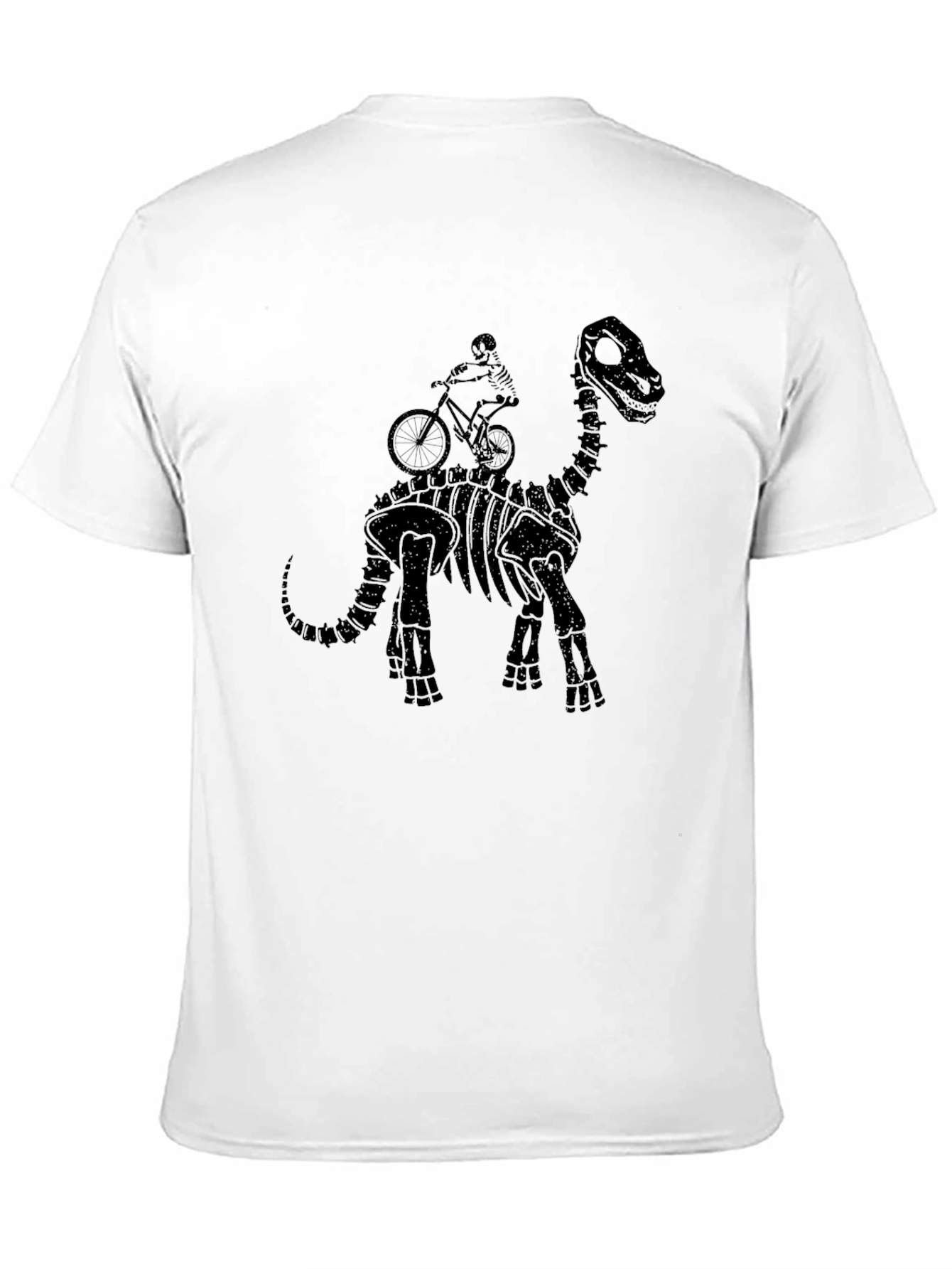 Skeleton Riding Dinosaur T-Shirt