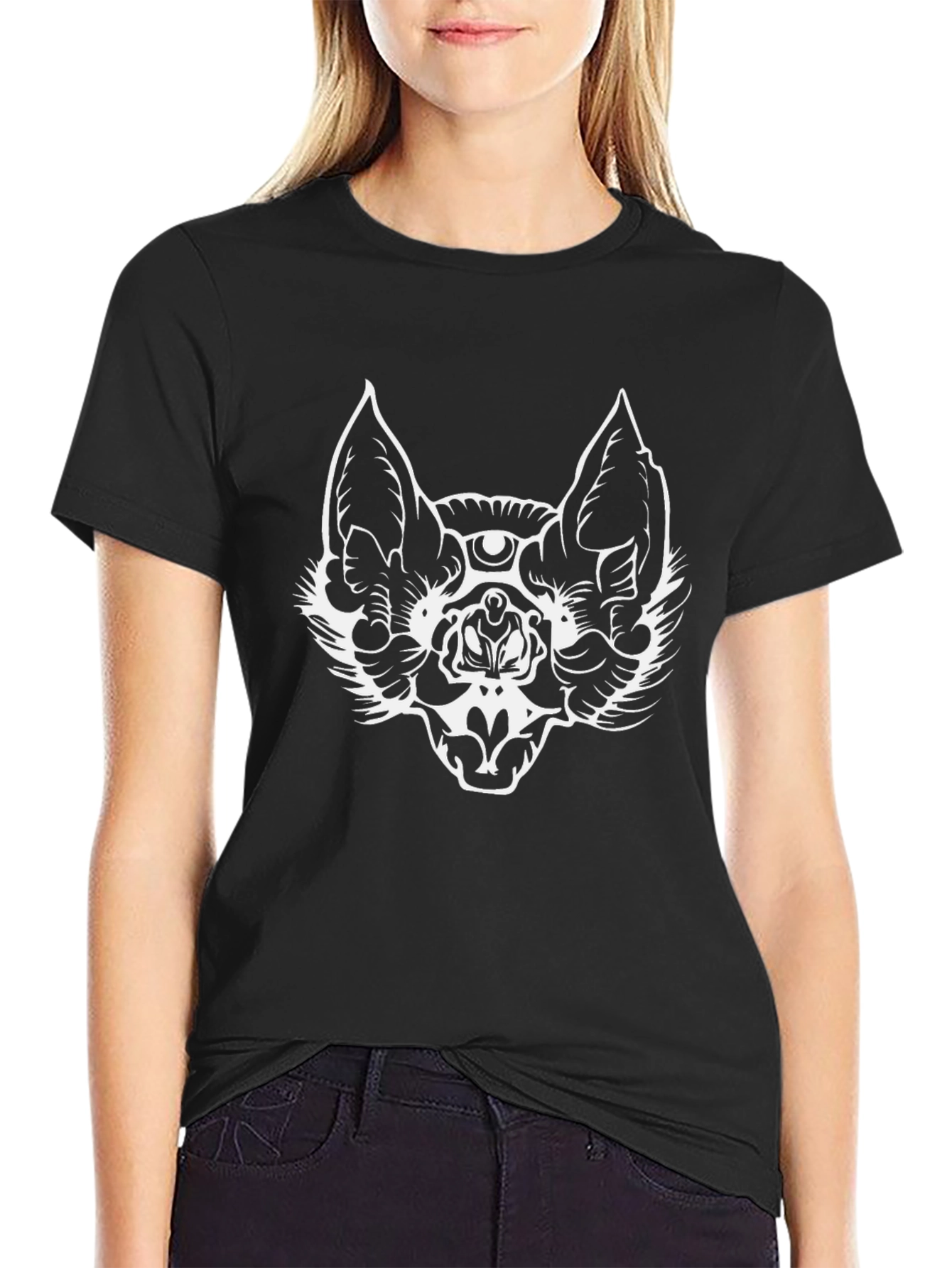 Mystic Bat Graphic Tee - Mens Black T-Shirt