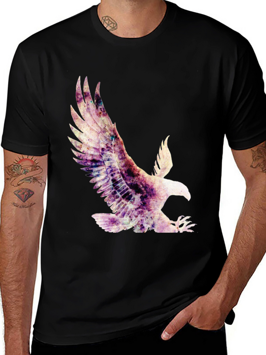 Eagle Graphic Print T-Shirt - Black