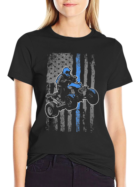 ATV Rider Thin Blue Line T-Shirt