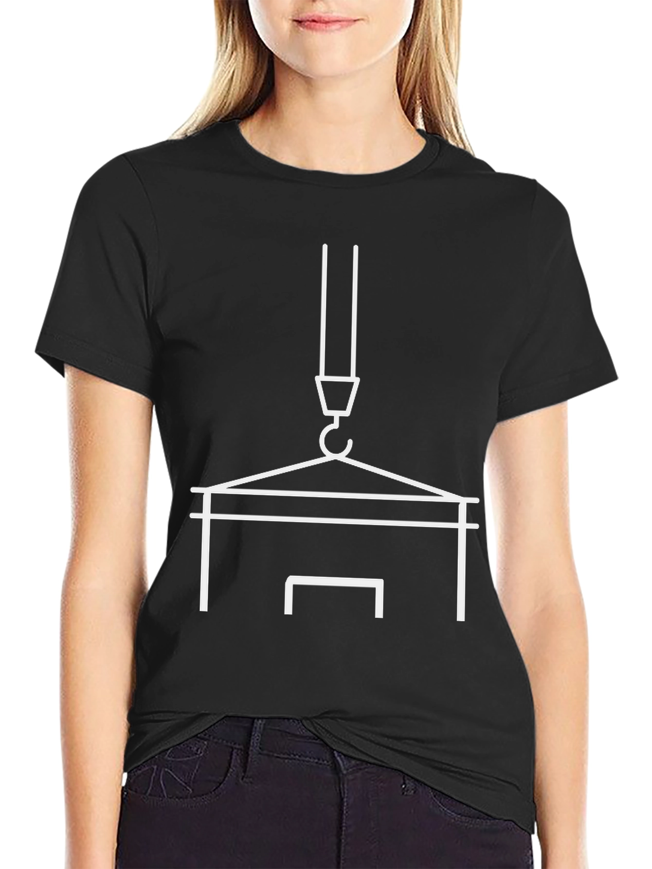 Black Crane Operator T-Shirt