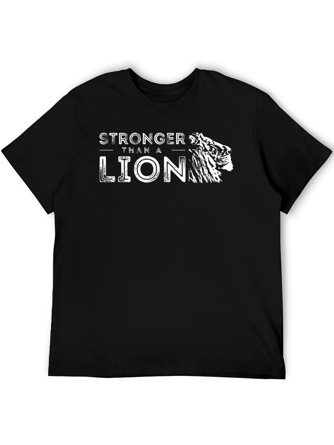 Stronger Than A Lion Graphic Tee - Black