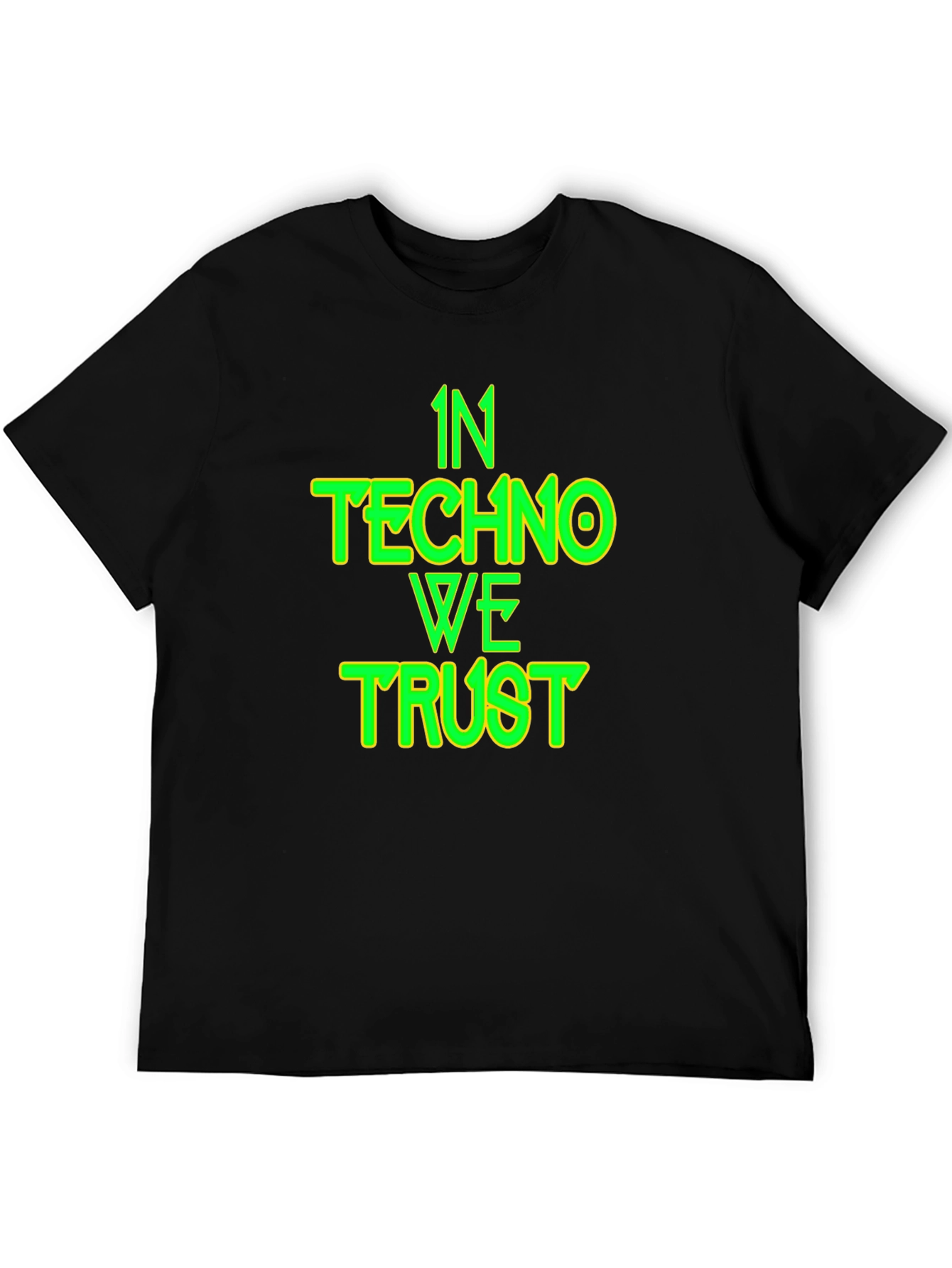 In Techno We Trust Black T-Shirt - EDM Rave