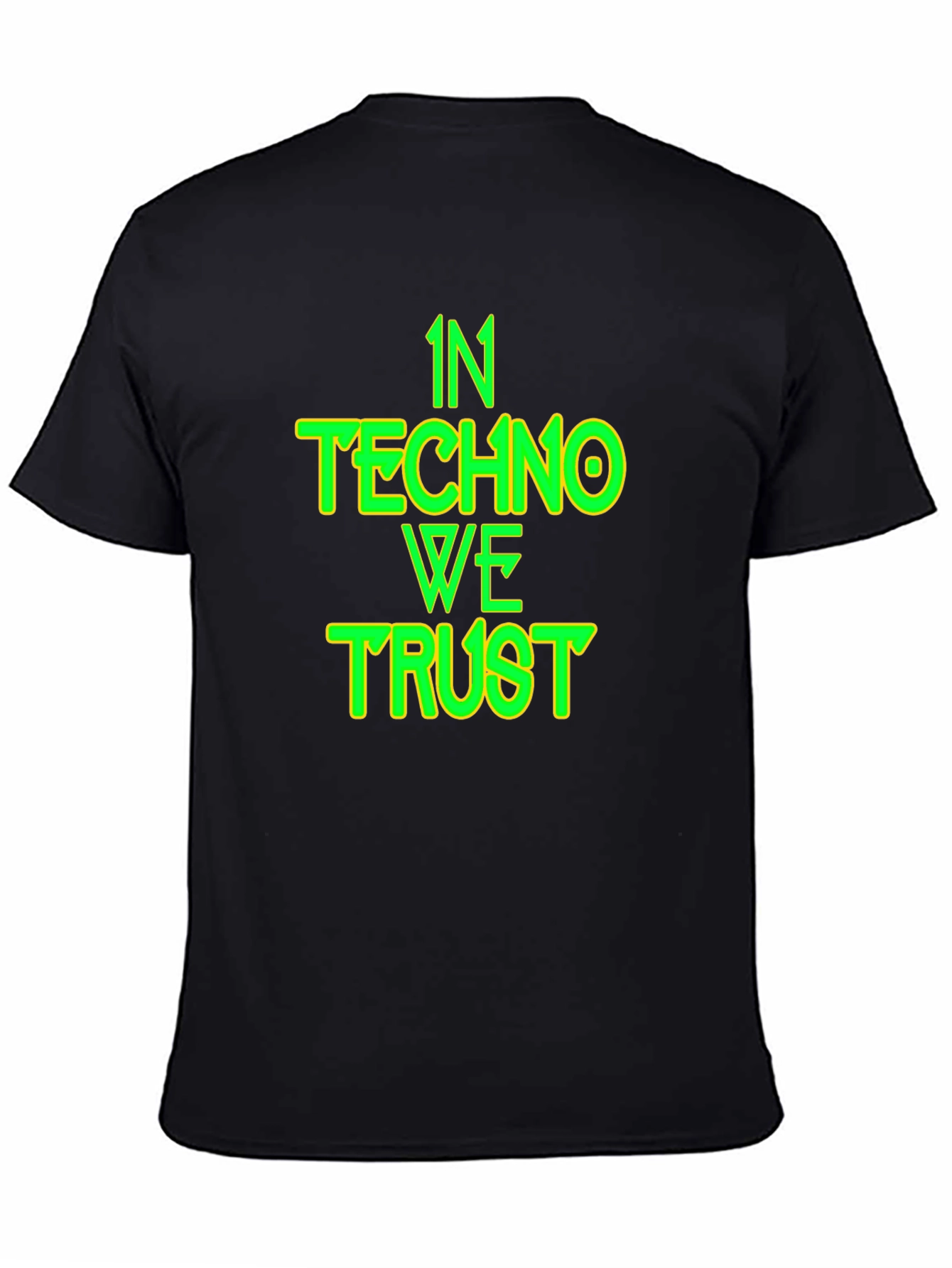 In Techno We Trust Black T-Shirt - EDM Rave