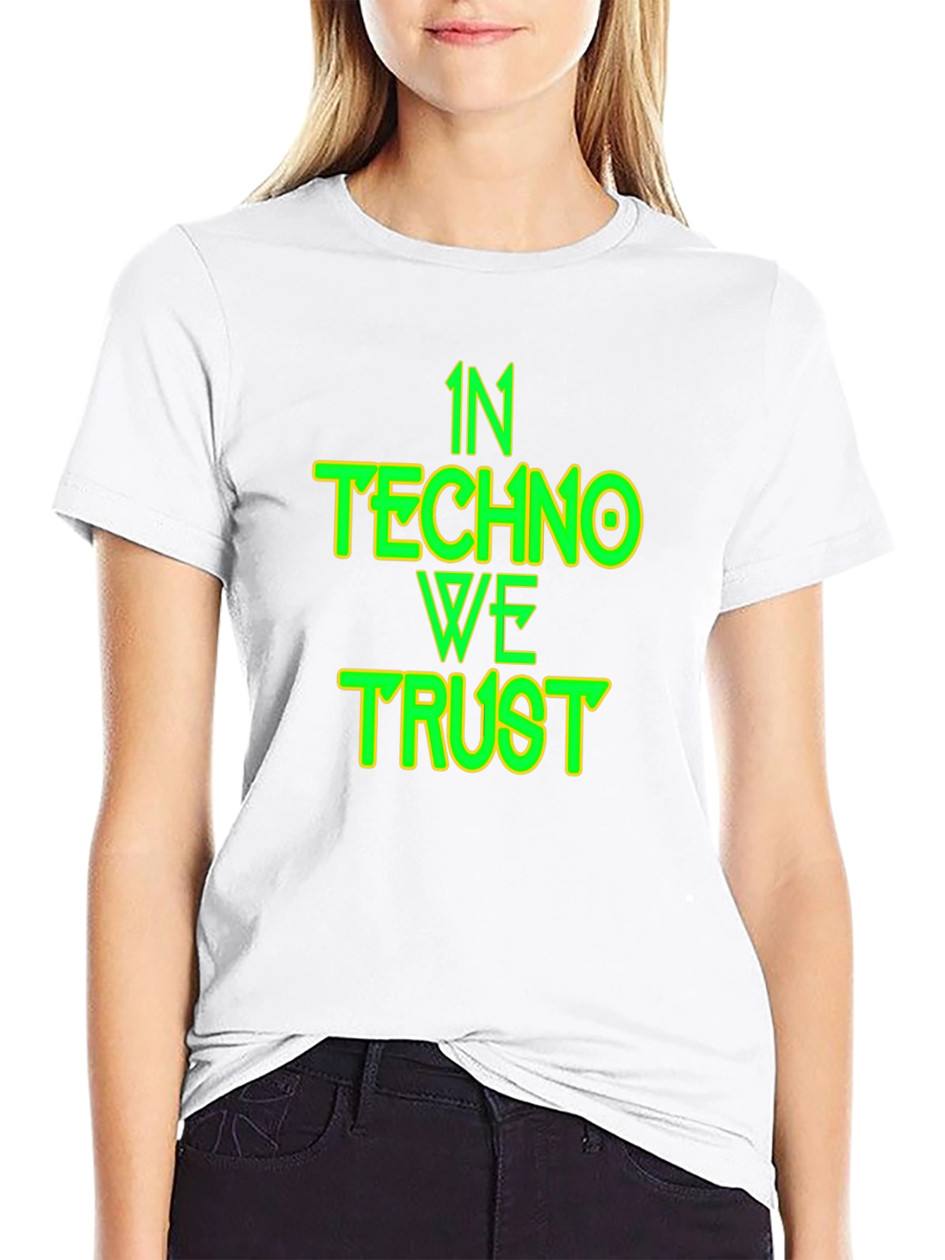 In Techno We Trust Black T-Shirt - EDM Rave