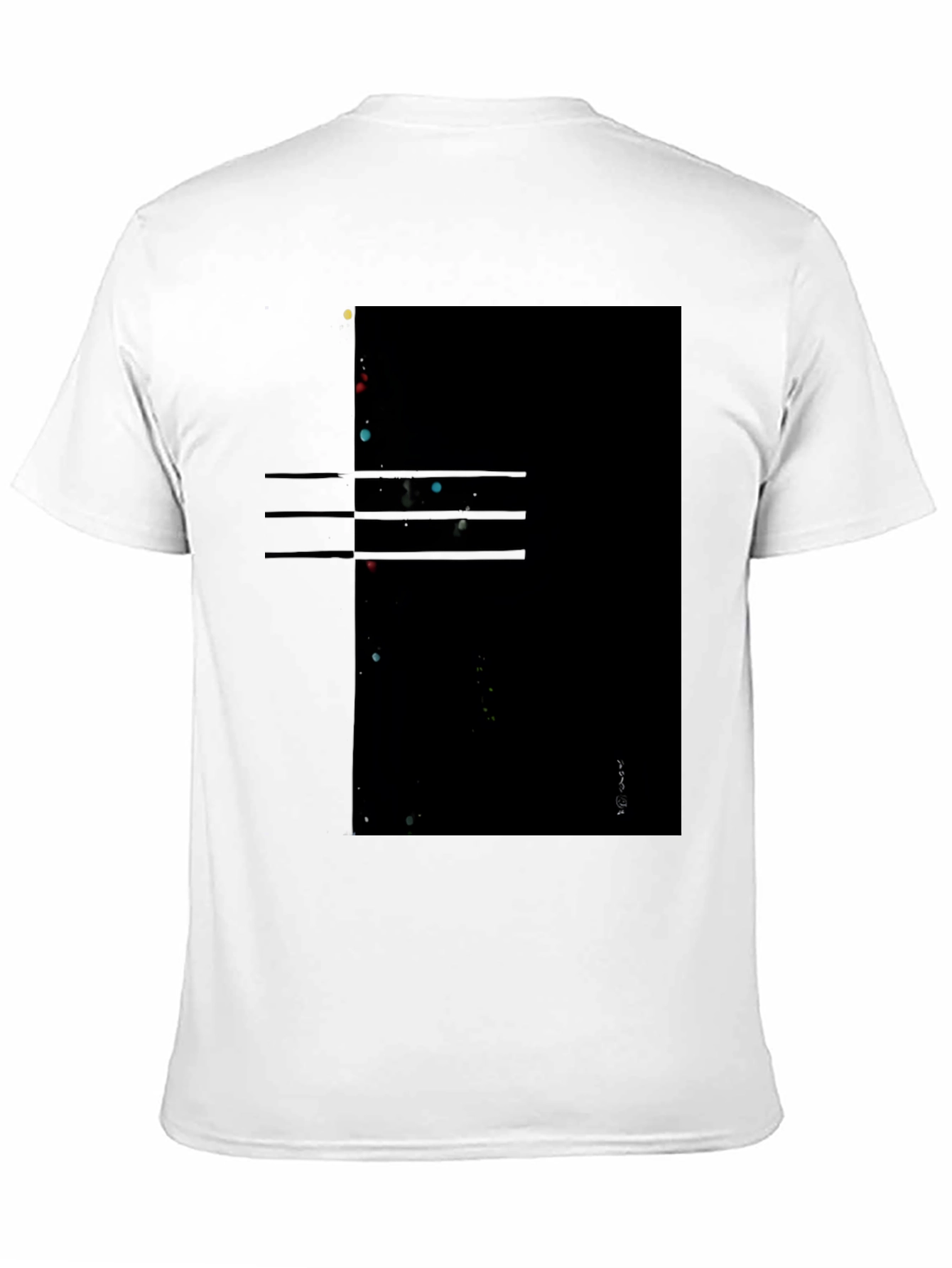 Abstract Graphic Print Mens Black T-Shirt