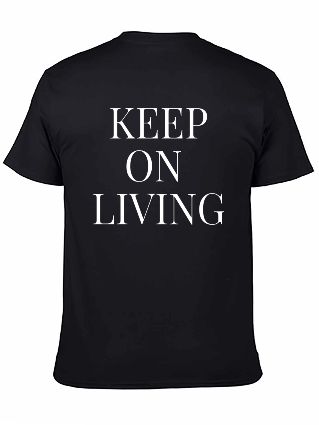 Keep On Living Graphic Tee - Black
