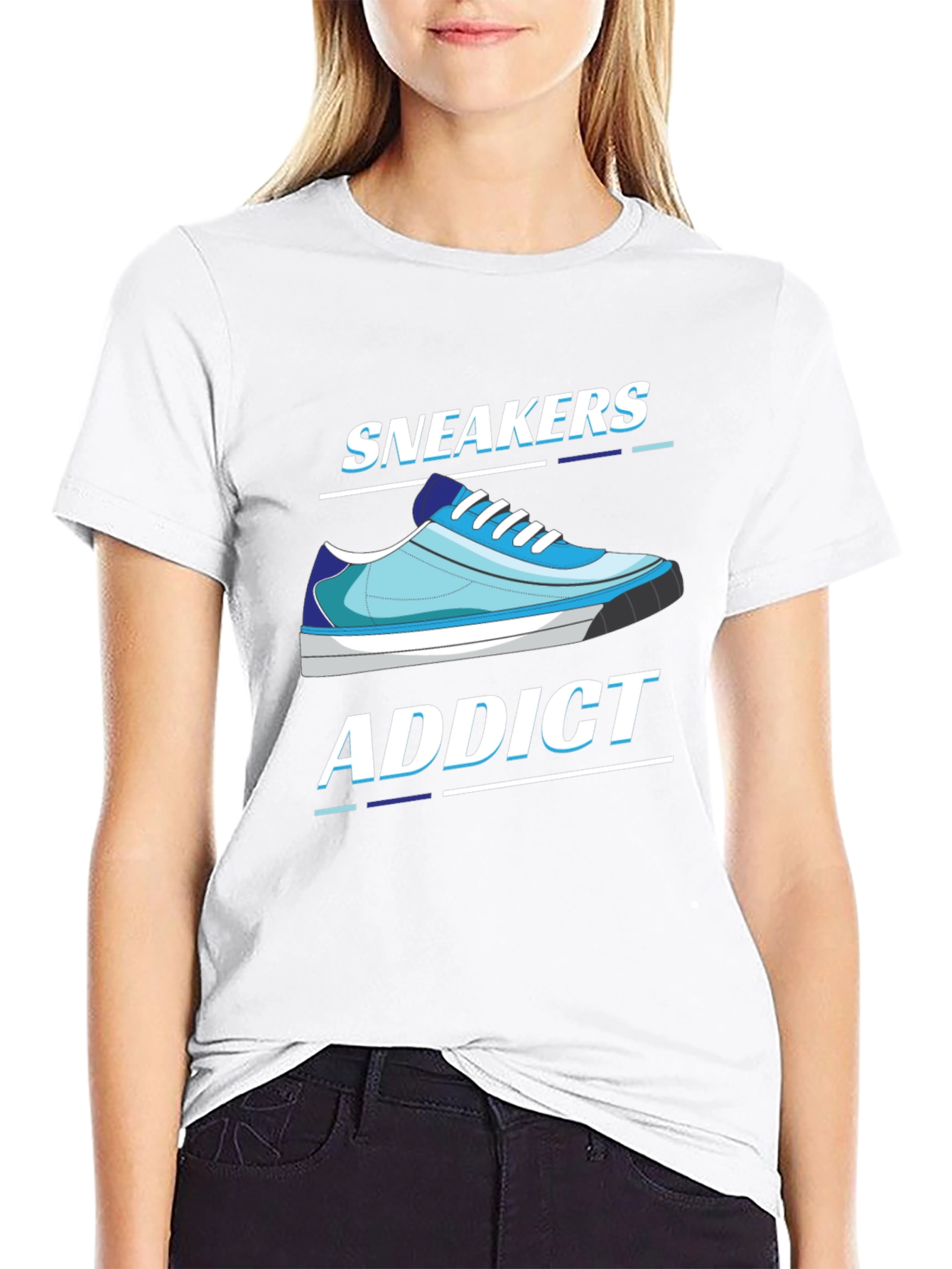 Sneakers Addict Black T-Shirt