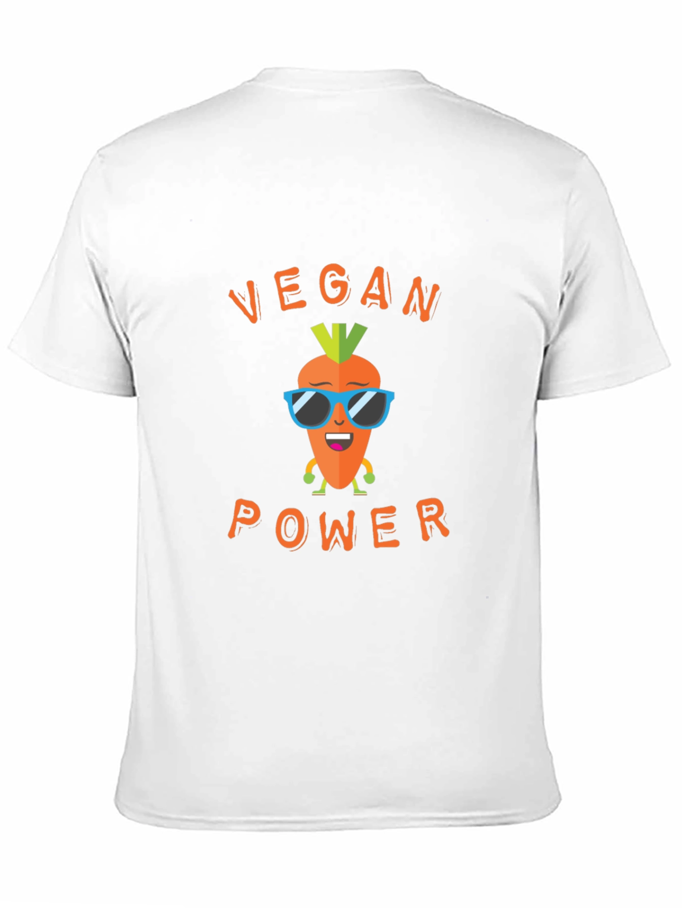 Vegan Power Graphic Tee - Carrot Cartoon