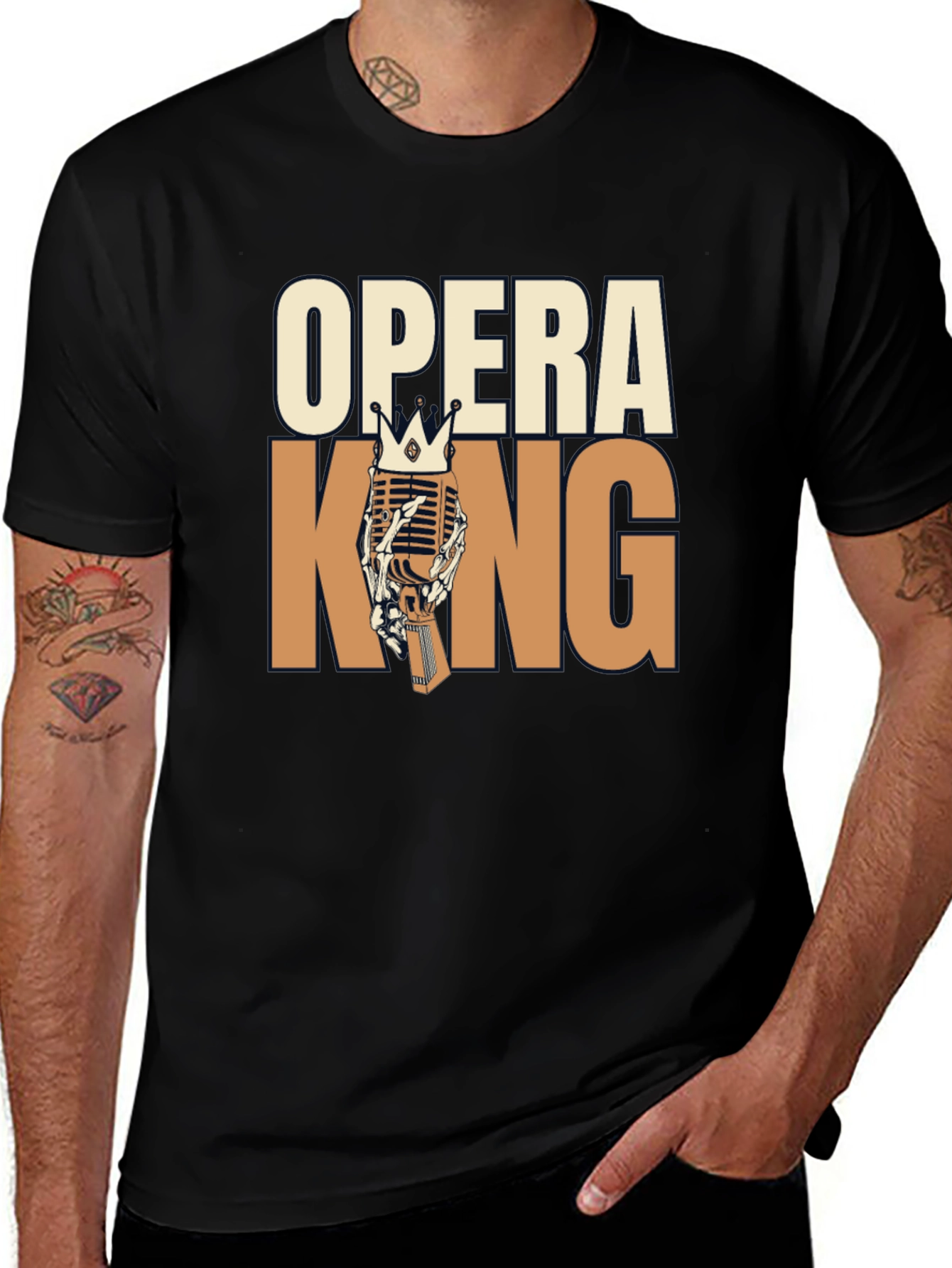 Opera King Graphic T-Shirt - Music Royalty Tee
