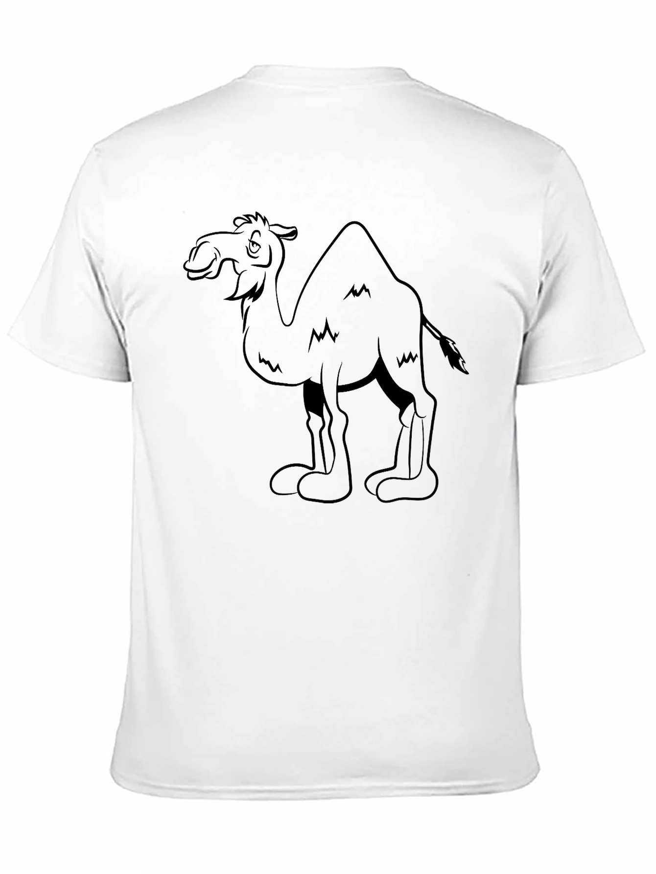 Camel Graphic Tee - Black Cotton T-Shirt