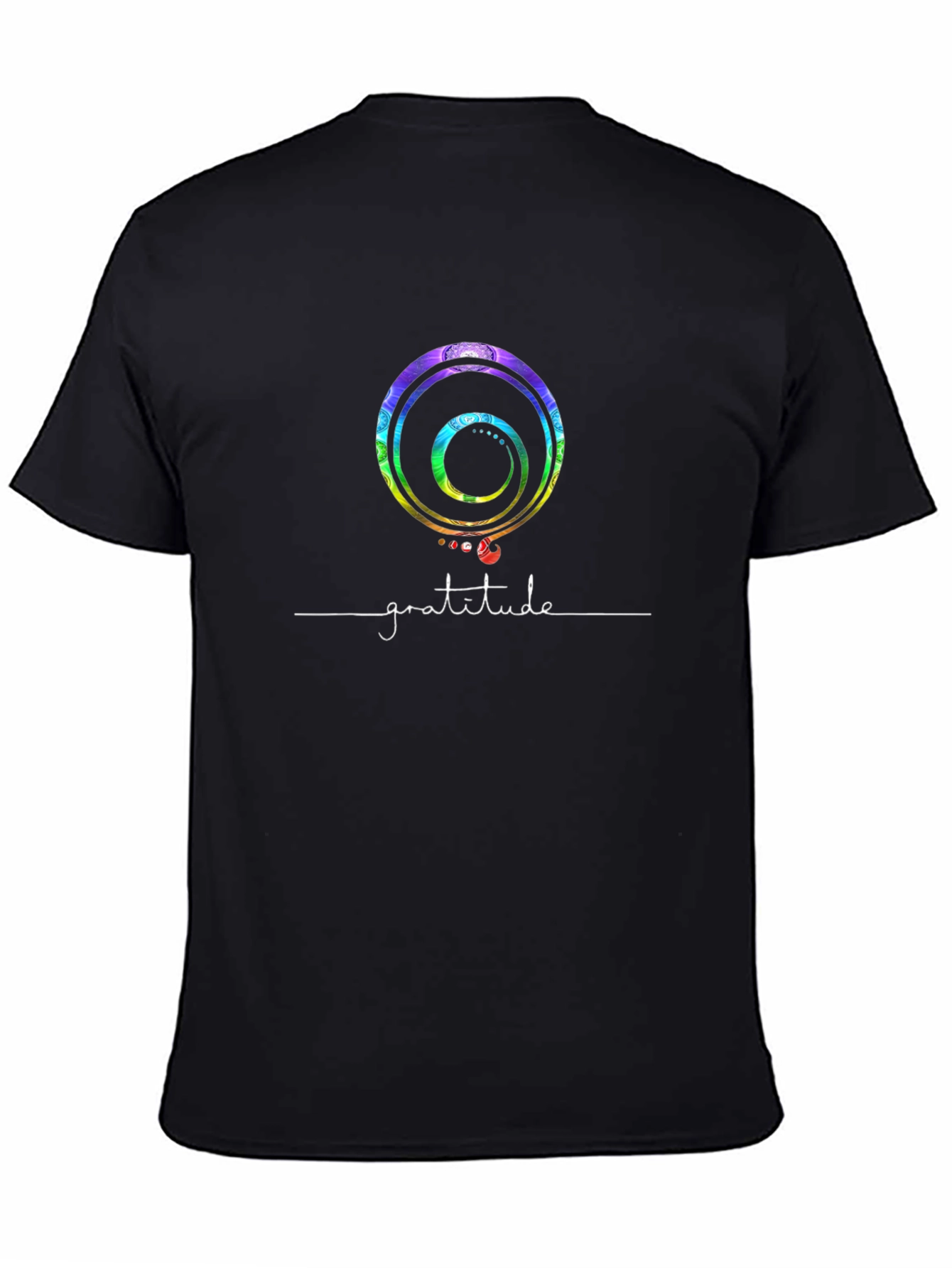 Gratitude Graphic Tee - Black Cotton Blend