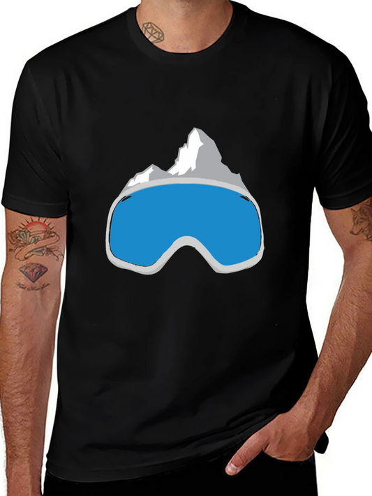 Cool Mountain Goggles Graphic Tee - Black