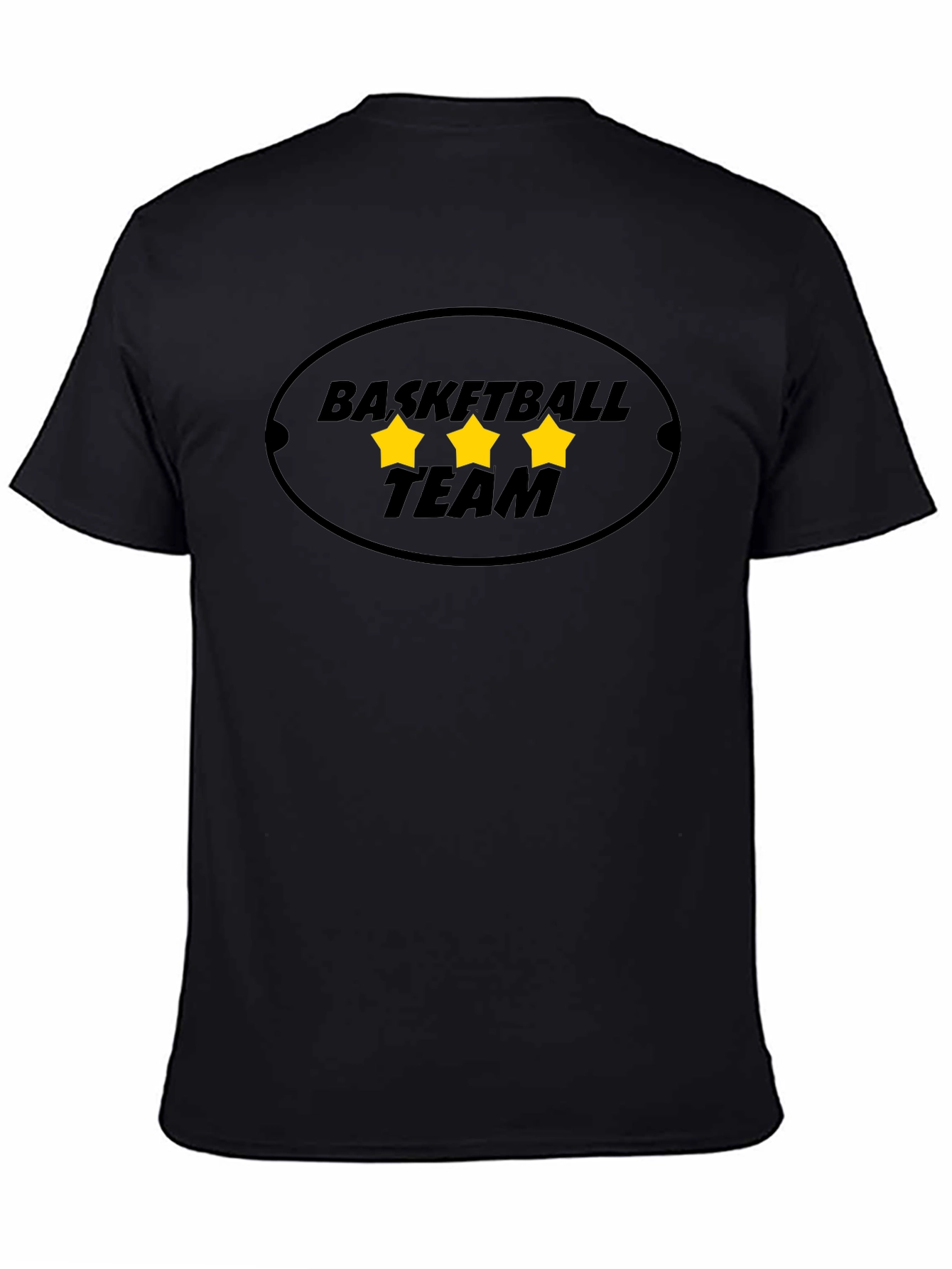 Basketball Team Graphic T-Shirt - Black