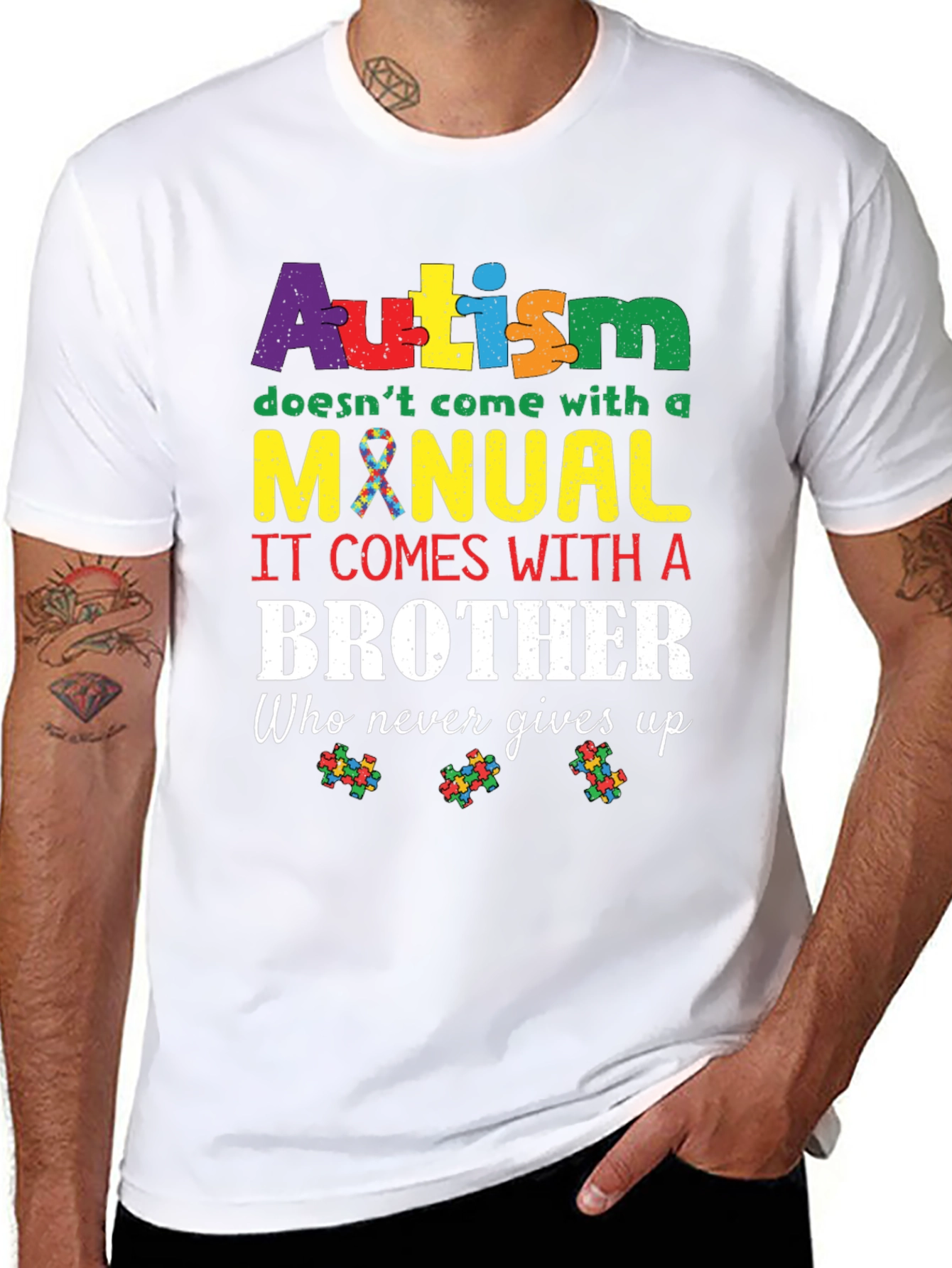 Autism Brother T-Shirt:  Autism Awareness Tee
