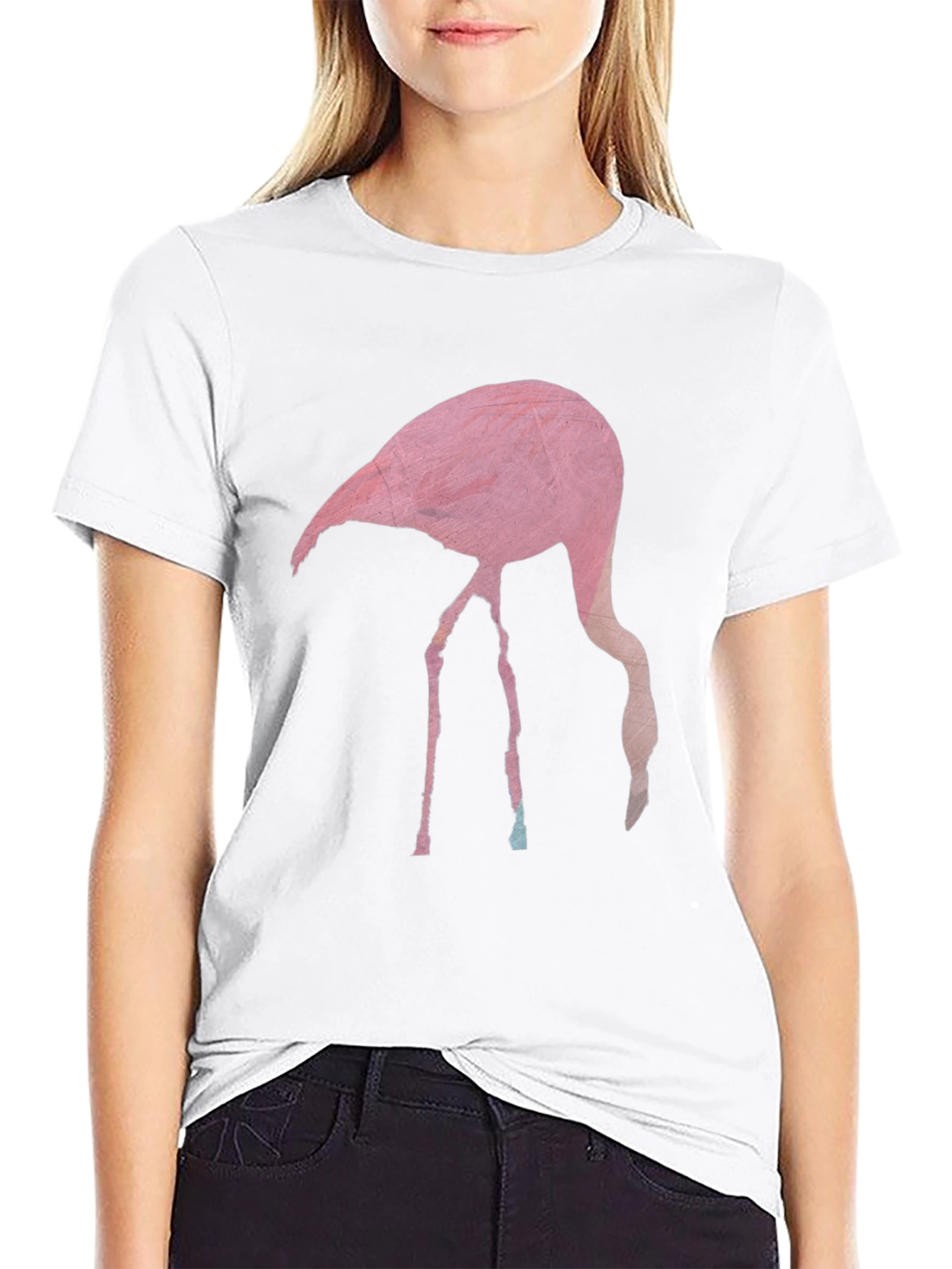 Flamingo Graphic T-Shirt - Black Casual Tee