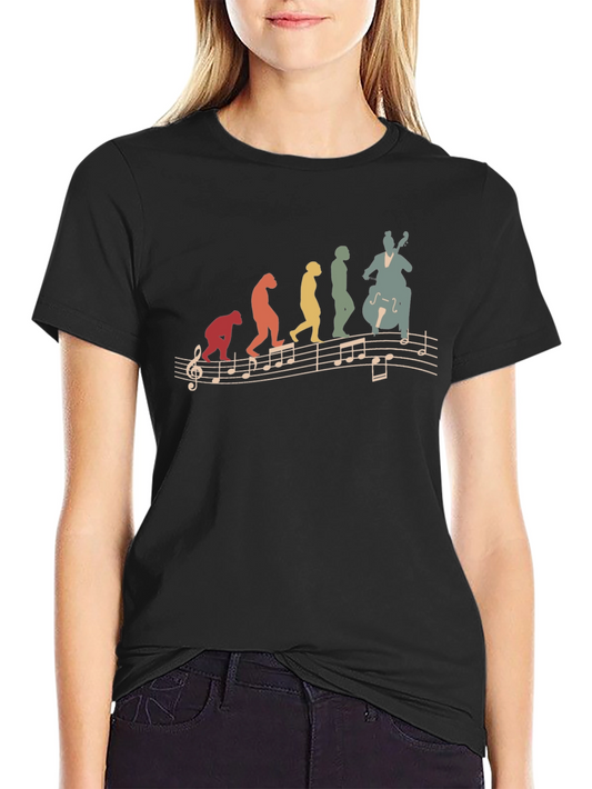 Evolution of Music Bass Player T-Shirt