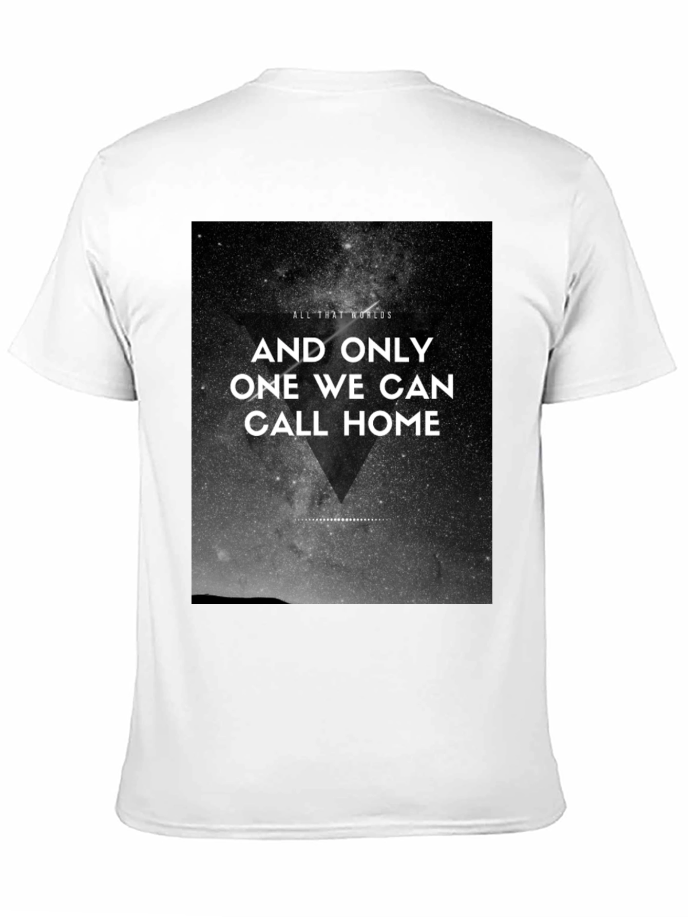 Cosmic Home Graphic Tee - Black Cotton T-Shirt