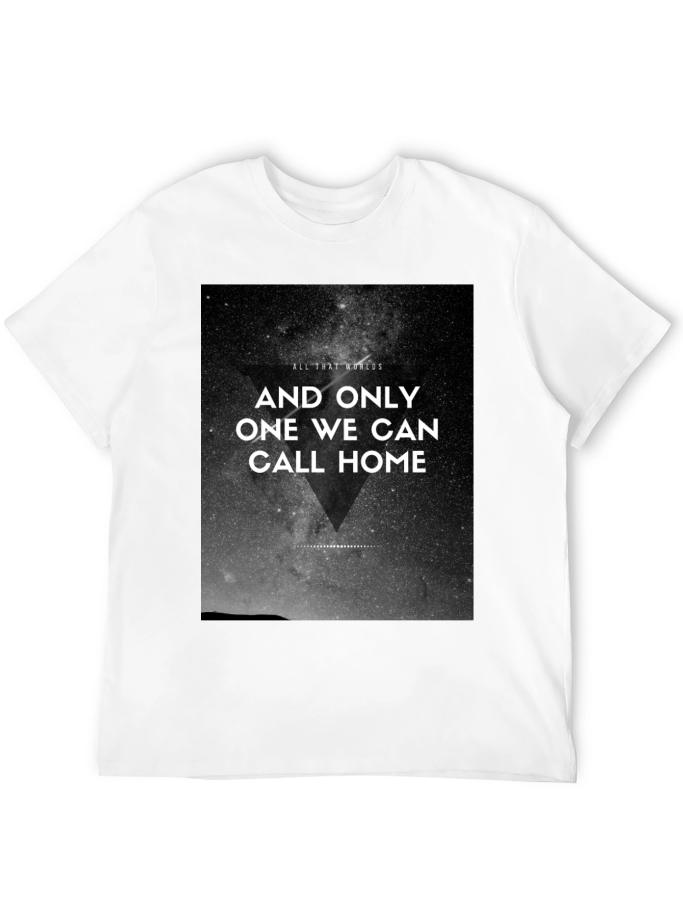 Cosmic Home Graphic Tee - Black Cotton T-Shirt