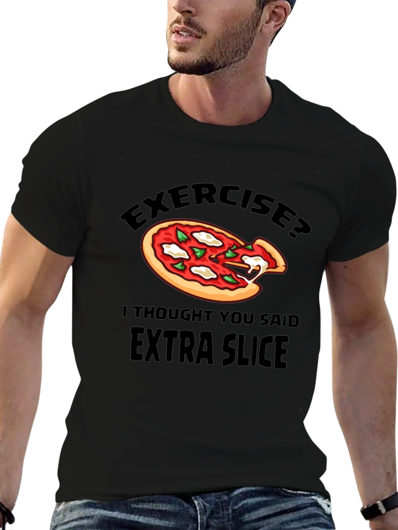 Funny Pizza Lover T-Shirt - Extra Slice Humor