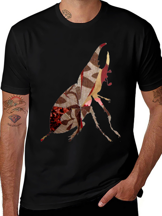 Abstract Beetle Graphic Print Tee