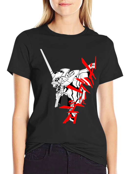 Anime Robot Black T-Shirt