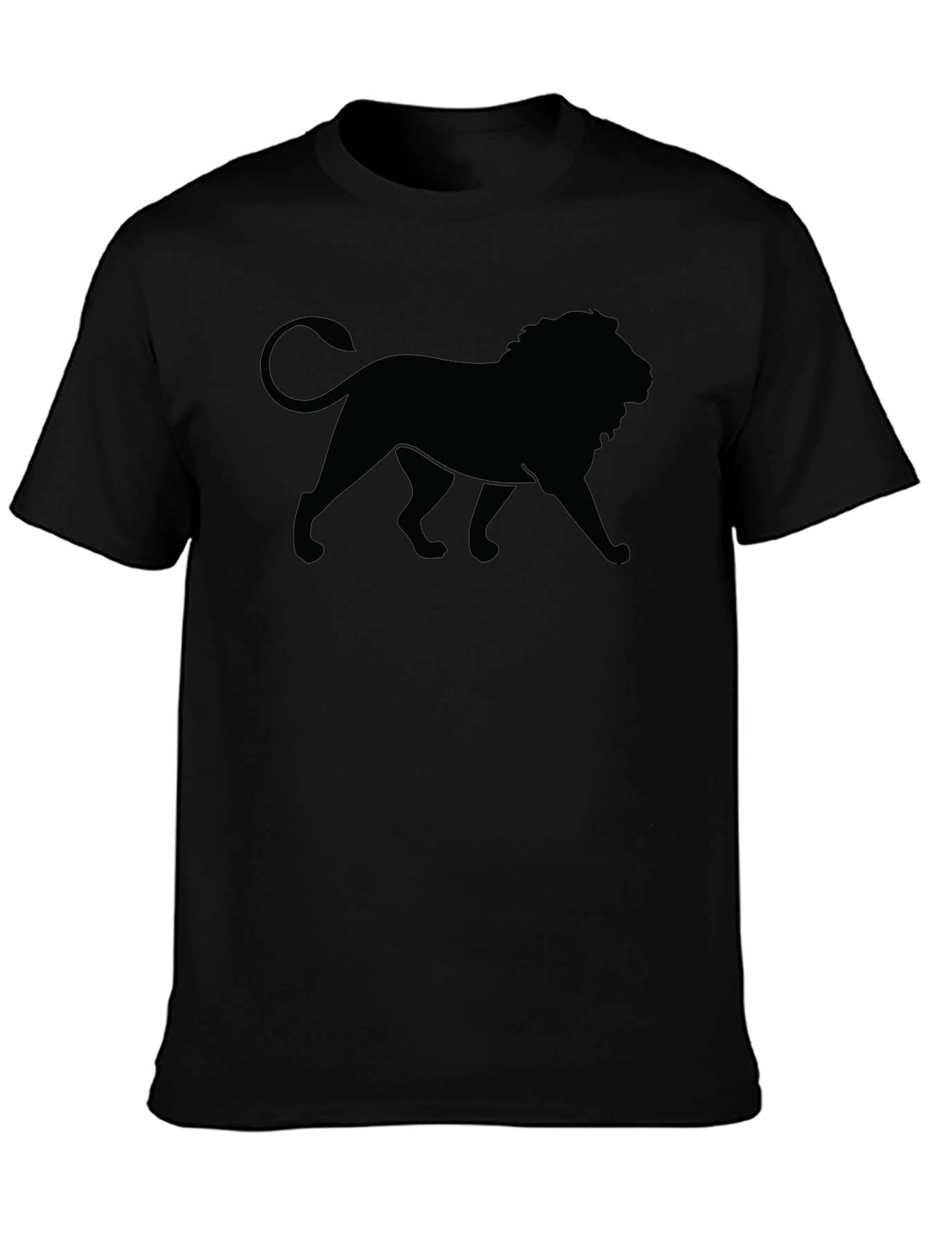 Black Lion Graphic Tee - Mens Crew Neck T-Shirt