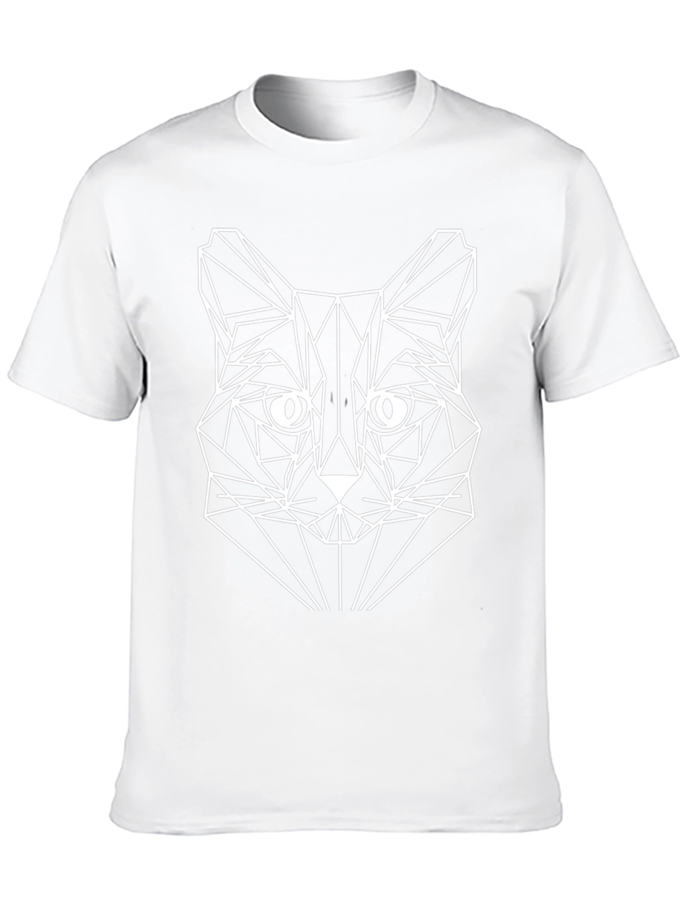 Geometric Cat T-Shirt - Modern Art Tee