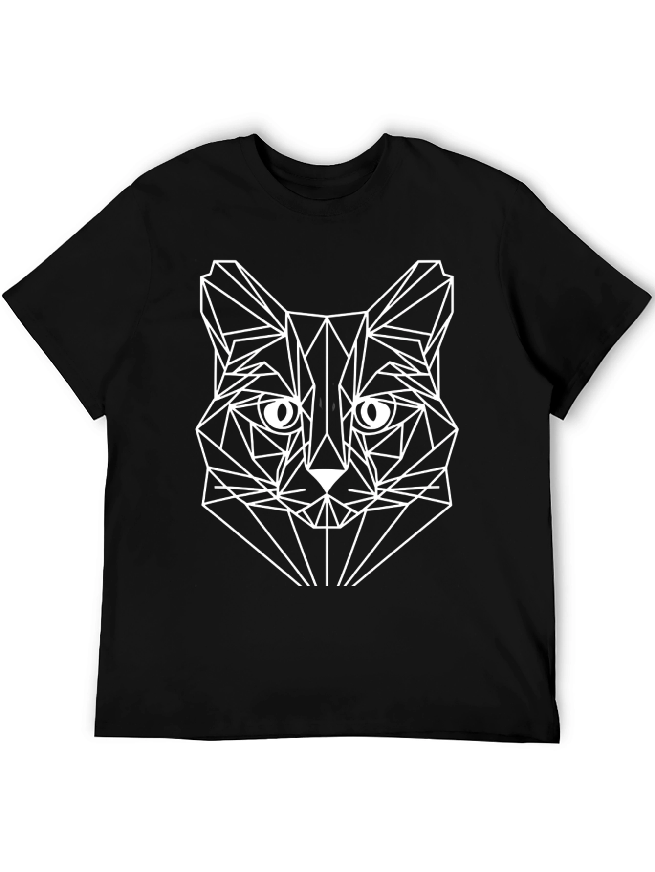 Geometric Cat T-Shirt - Modern Art Tee