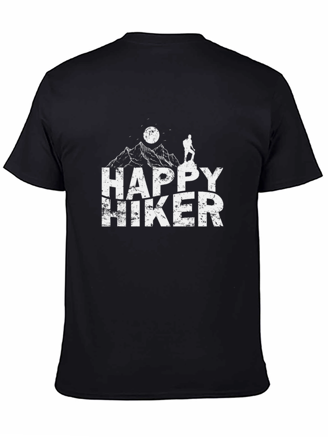 Happy Hiker Graphic T-Shirt - Black