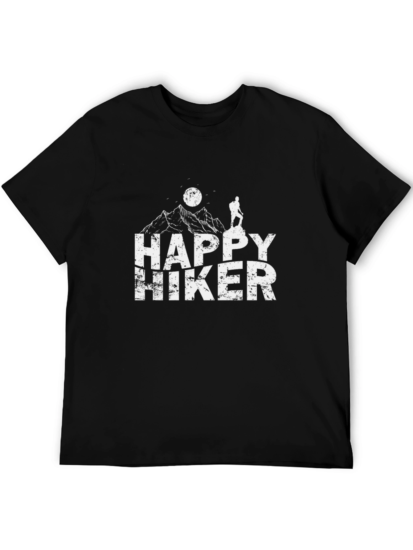 Happy Hiker Graphic T-Shirt - Black
