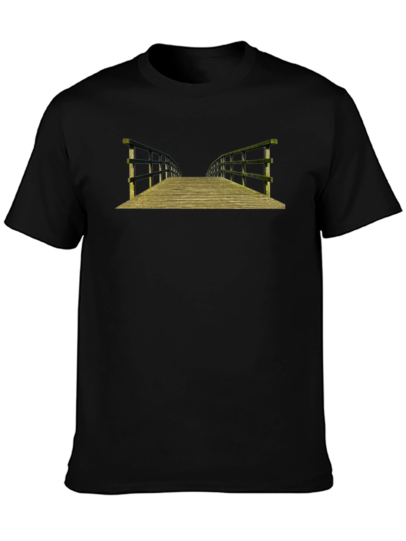 Bridge Graphic T-Shirt - Black Cotton Tee