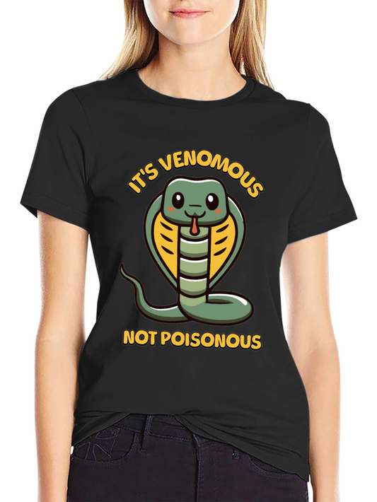 Funny Snake T-Shirt - Venomous Not Poisonous
