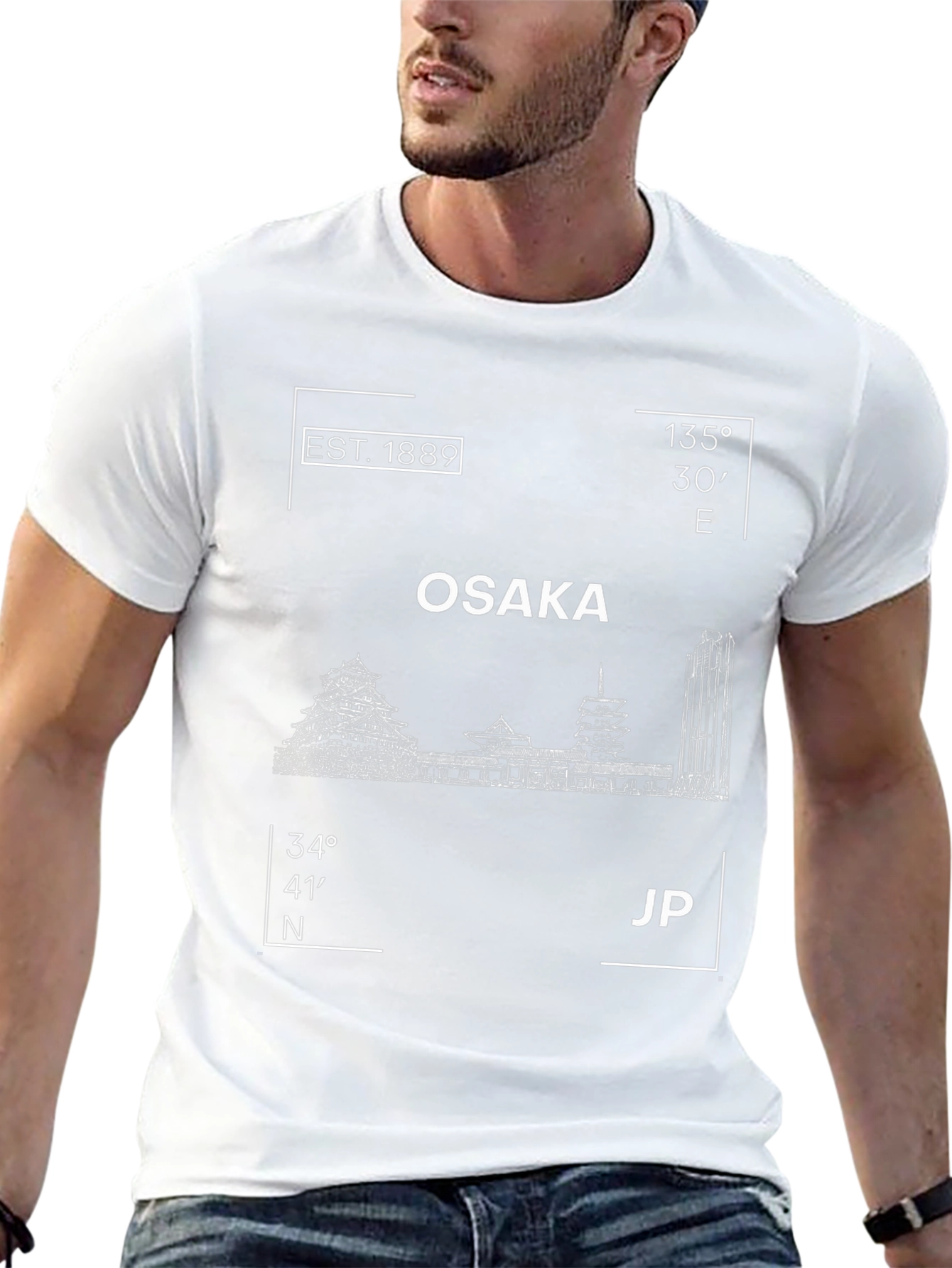 Osaka Japan Landmark Graphic Tee - Est. 1889