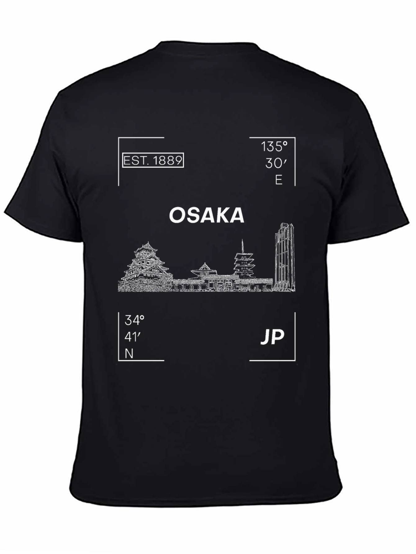 Osaka Japan Landmark Graphic Tee - Est. 1889