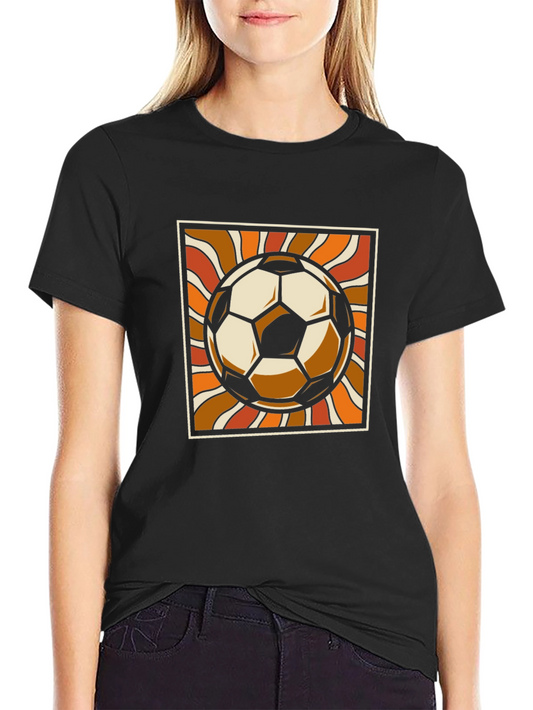 Retro Soccer Ball Graphic Tee - Vintage Style