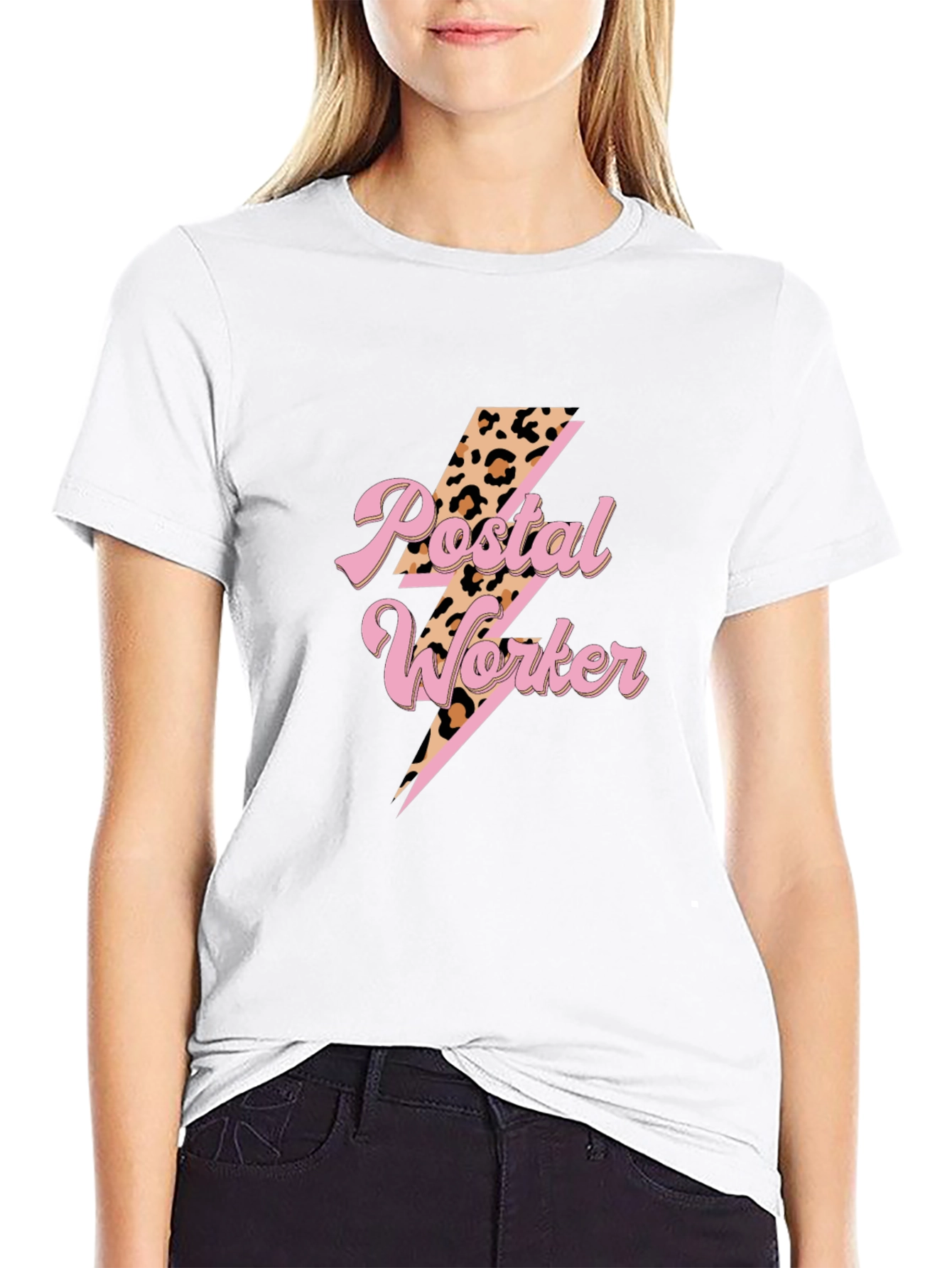 Postal Worker T-Shirt Lightning Bolt Design