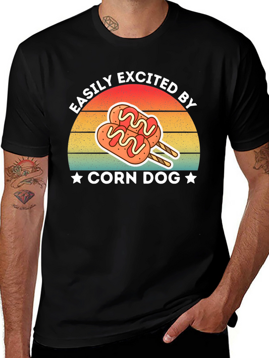 Corn Dog Lover T-Shirt - Easily Excited Graphic Tee