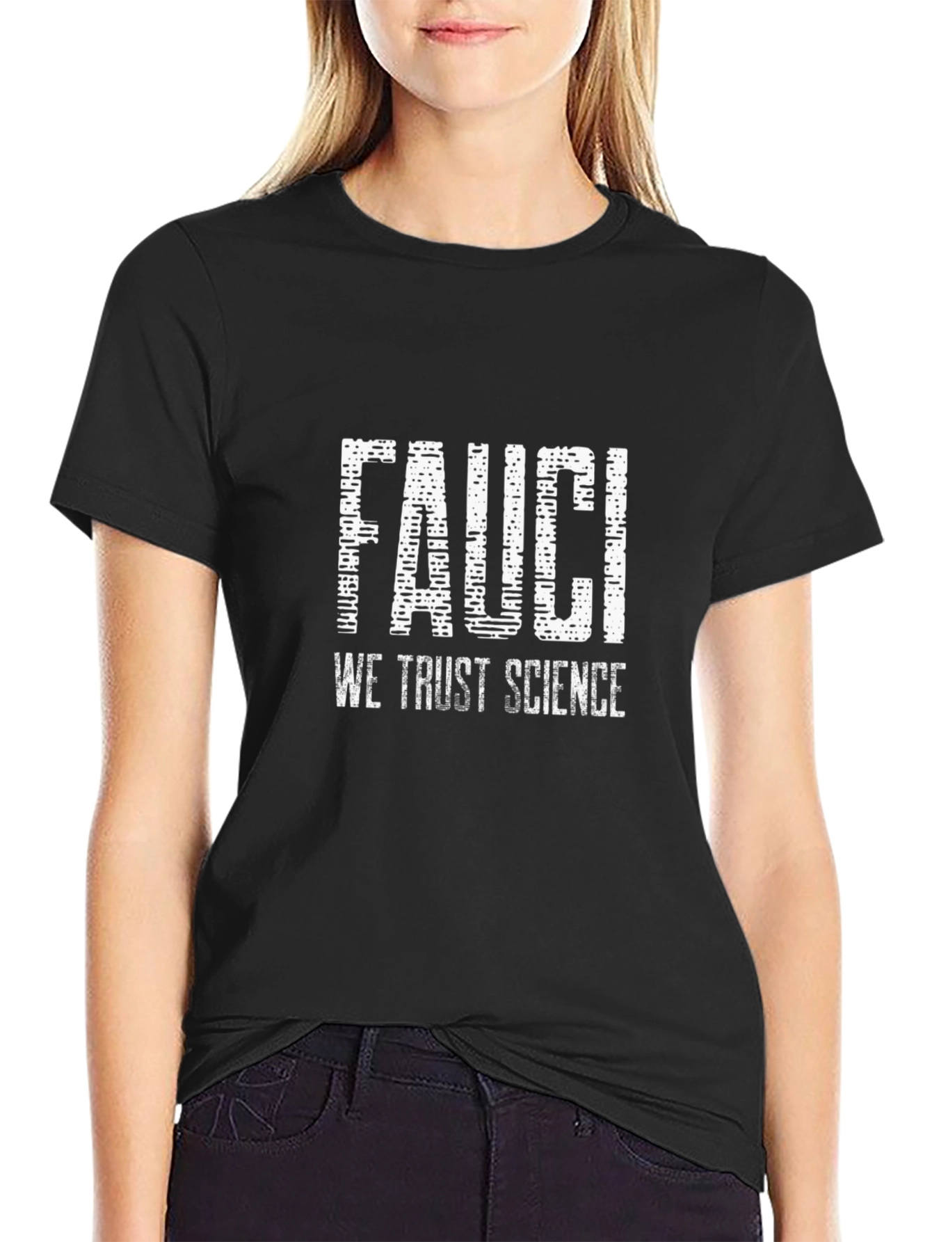 Fauci We Trust Science Graphic Tee - Black