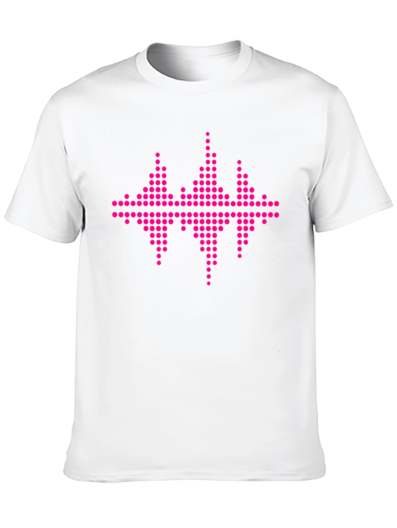 Black Tee with Pink Equalizer Graphic